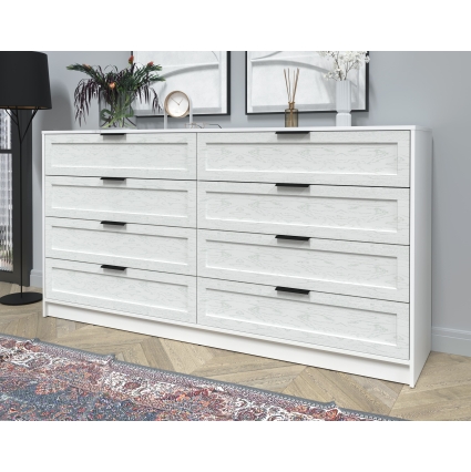 Kомод Тренд КТ-К197 (Белый ЛДСП/ Дуб полярный ЛМДФ) Ш1965 В1020 Г451